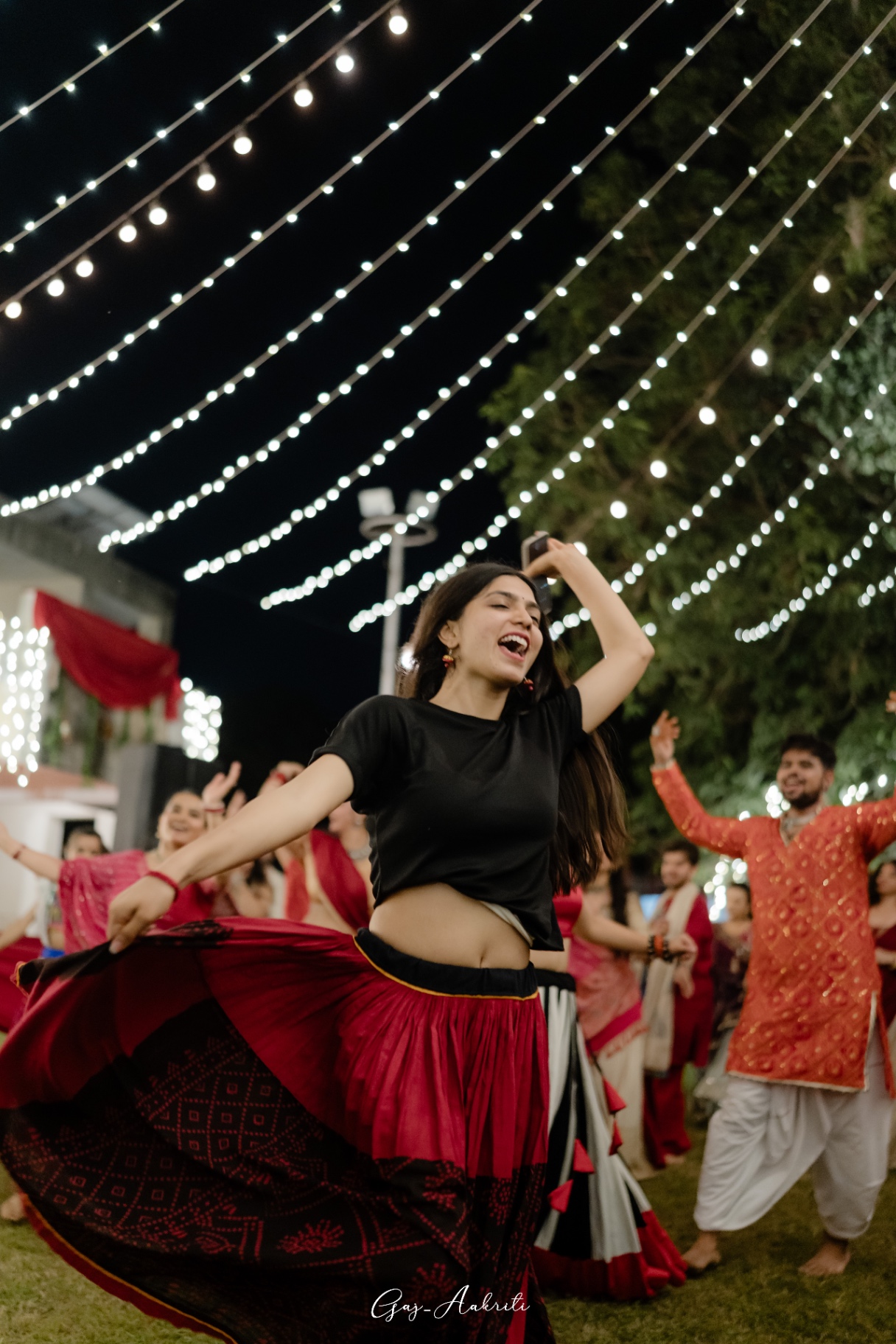 The first diya being lit