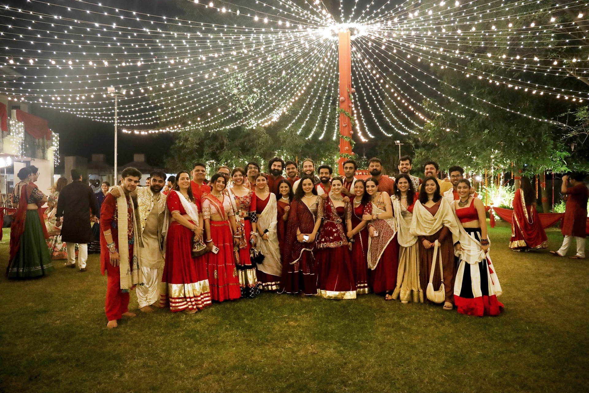 Guests under the light canopy
